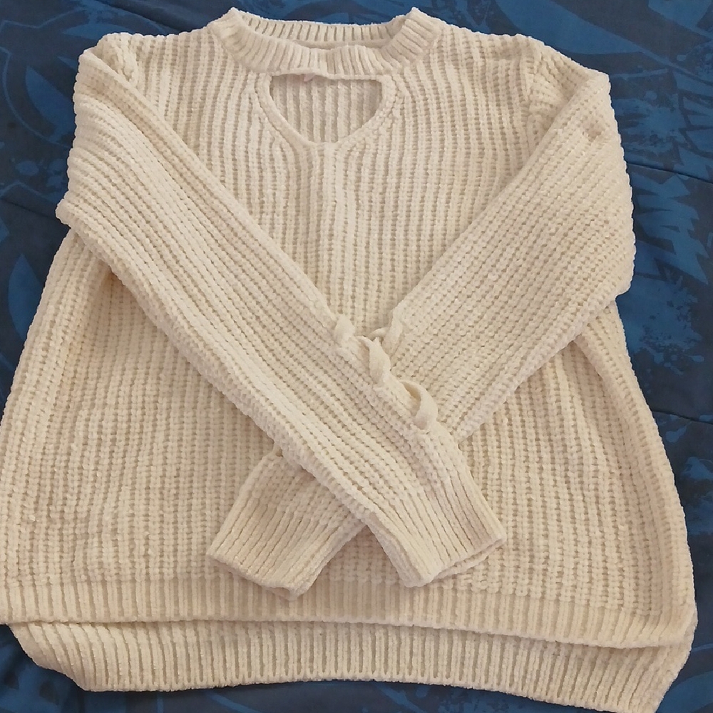 Cozy Knitted Cream Women's Sweater